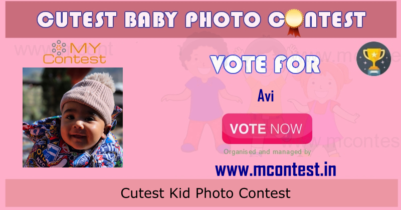 Vote For Avi Cutest Kid Photo Contest